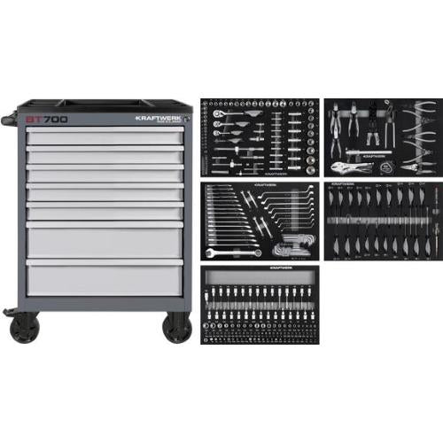 Kraftwerk Tools 102.117.106 Carrello da officina BT700, 7 cassetti, 274 pz.