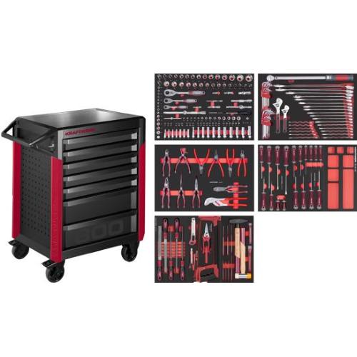 Kraftwerk Tools 102.417.002 PRO LINE Carrello da officina PT800 7 cassetti 242 pz.