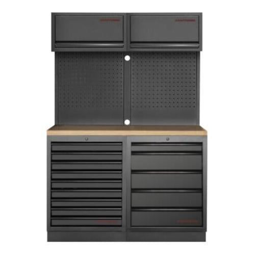 Kraftwerk Tools 3964K-BLK-009 MOBILIO BLK Mobili da officina a 2 elementi, Faggio