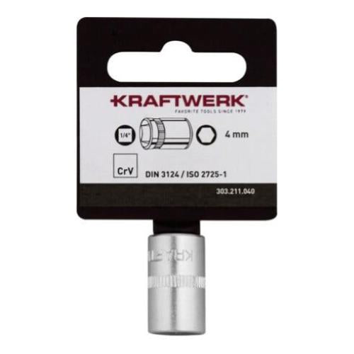 Kraftwerk Tools 303.211.040 BASIC LINE Chiave a bussola 1/4" 4 mm con gancio