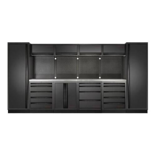 Kraftwerk Tools 3964C-BLK-IX Parete d'officina MOBILIO BLK a 6 elementi Inox.