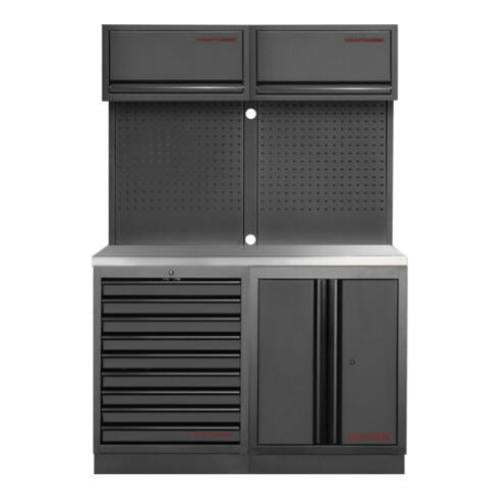 Kraftwerk Tools 3964K-BLK-010-IX MOBILIO BLK Mobili da officina a 2 elementi, Inox