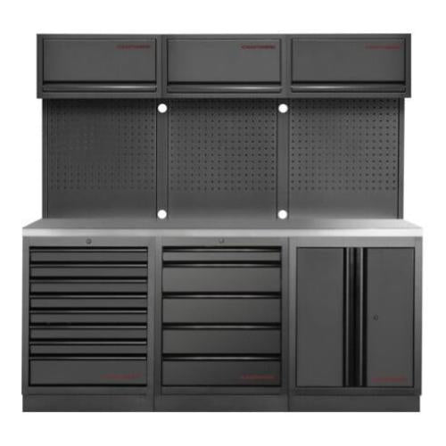Kraftwerk Tools 3964K-BLK-005-IX MOBILIO BLK Mobili da officina a 3 elementi, Inox