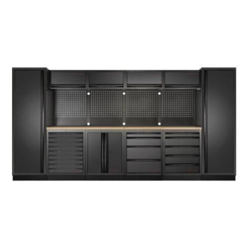 Kraftwerk Tools 3964F-BLK MOBILIO BLK Mobili da officina a 6 elementi, Faggio