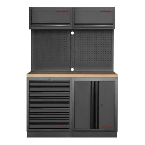 Kraftwerk Tools 3964K-BLK-010 MOBILIO BLK Mobili da officina a 2 elementi, Faggio