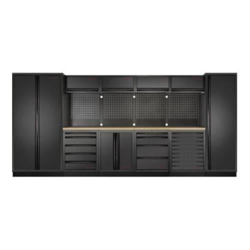 Kraftwerk Tools 3964K-BLK-013 MOBILIO BLK Mobili da officina a 6 elementi, Faggio