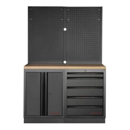 Kraftwerk Tools 3964K-BLK-019 MOBILIO BLK Mobili da officina a 2 elementi, Faggio
