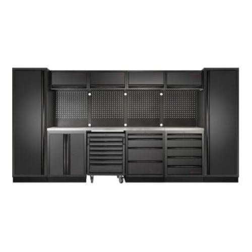Kraftwerk Tools 3964K-BLK-017-IX MOBILIO BLK Mobili da officina a 6 elementi, Inox