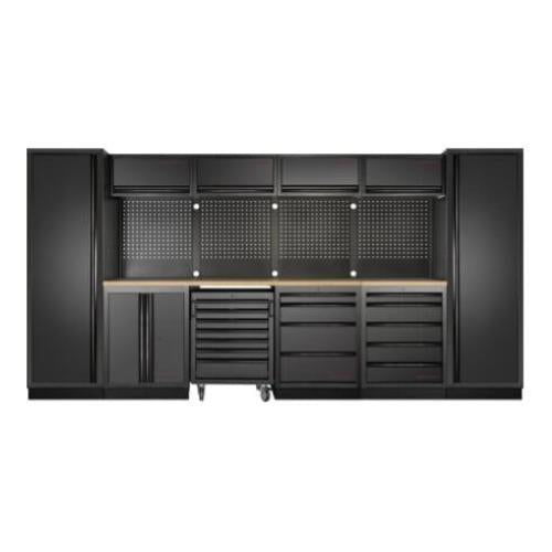 Kraftwerk Tools 3964K-BLK-017 MOBILIO BLK Mobili da officina a 6 elementi, Faggio