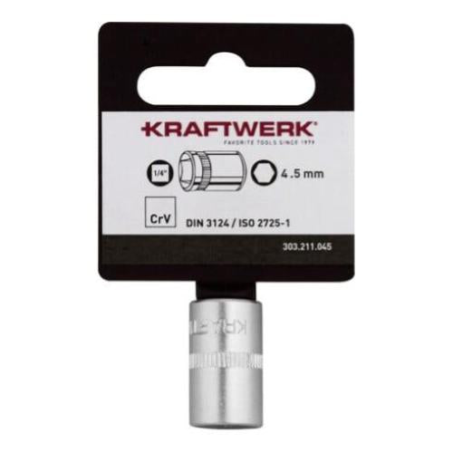 Kraftwerk Tools 303.211.045 BASIC LINE Chiave a bussola 1/4" 4.5 mm con gancio