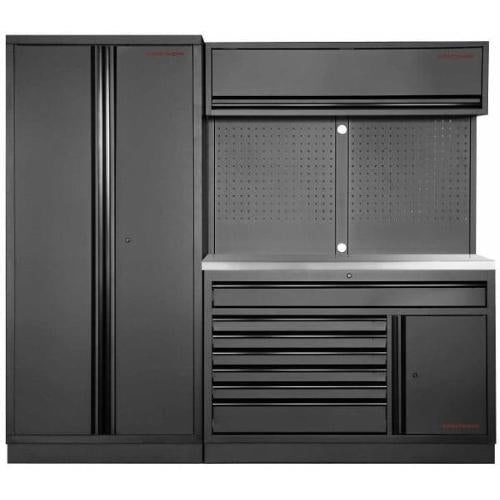 Kraftwerk Tools 3964K-BLK-022-IX MOBILIO BLK Mobili da officina a 2 elementi, Inox