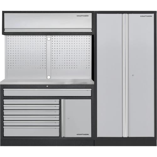 Kraftwerk Tools 3964K-H2W1-K1IX MOBILIO 2-pz arm. 2 ante + base largo, parete forata, inox