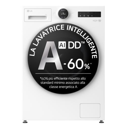 LG F4X9009TWCE Lavatrice Libera installazione | Classe A | Classe A-60%, 1400 giri, Display Easy Circle