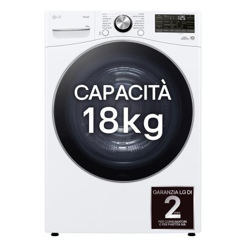 LG RH18U8AVCW Asciugatrice Libera installazione | Classe D | Motore Direct Drive, AI Dry, Wi-Fi