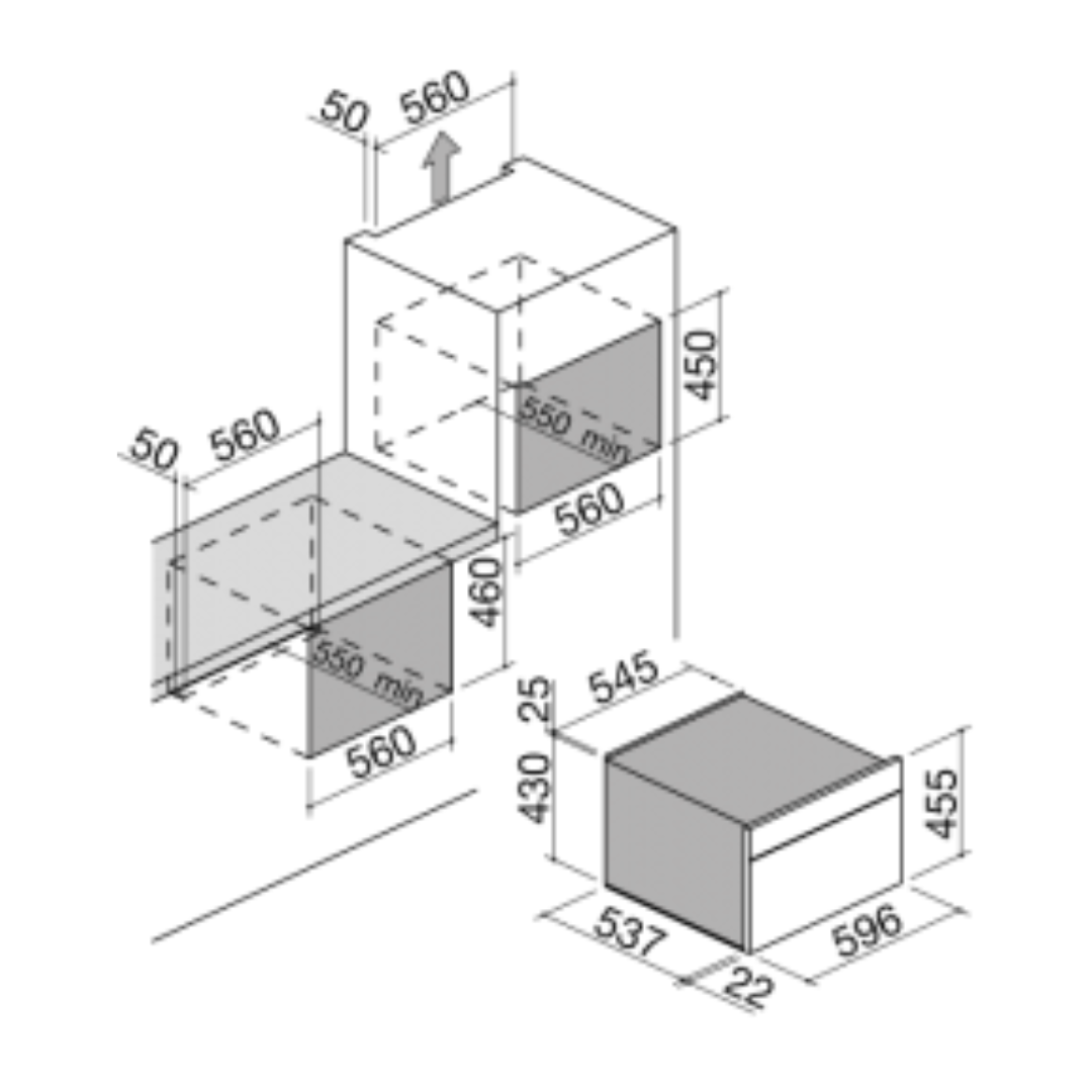 Barazza 1FEVGMC forno ICON GLASS incasso microonde combinato compatto TOUCH CONTROL + MANOPOLE