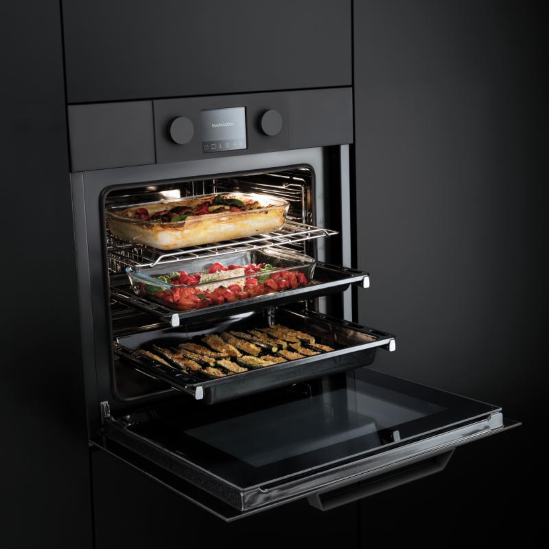 Barazza 1FEVGMC forno ICON GLASS incasso microonde combinato compatto TOUCH CONTROL + MANOPOLE