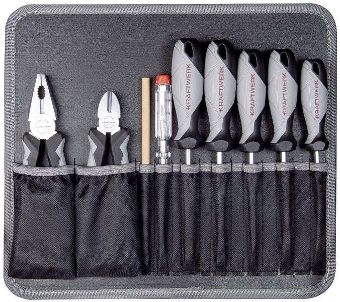 Valigetta attrezzi Kraftwerk B152, 1/4+ 3/8 104 pezzi, con avvitatore a batteria, 202.152.000